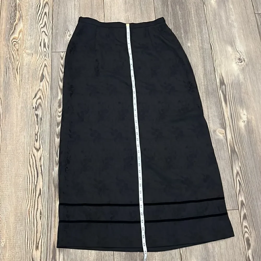 Emma & James Black Skirt with Floral Print